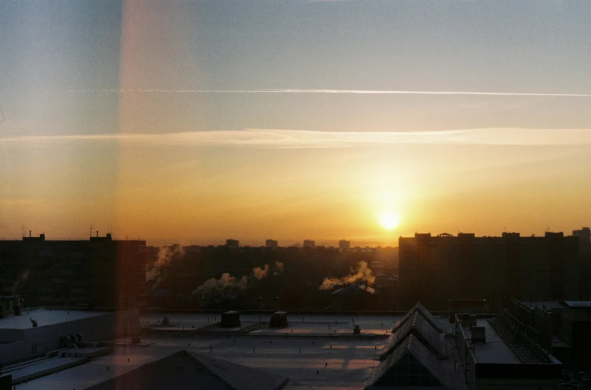 Sunrise over a city, symbolizing a new morning and fresh connection